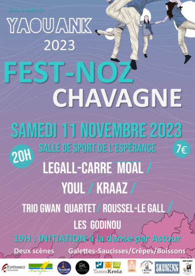 Yaouank 2023 Fest-Noz Chavagne Samedi 11 novembre 2023